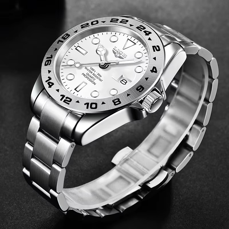 LIGE Chronograph, Quarz, Edelstahl, Herren - Bild 4