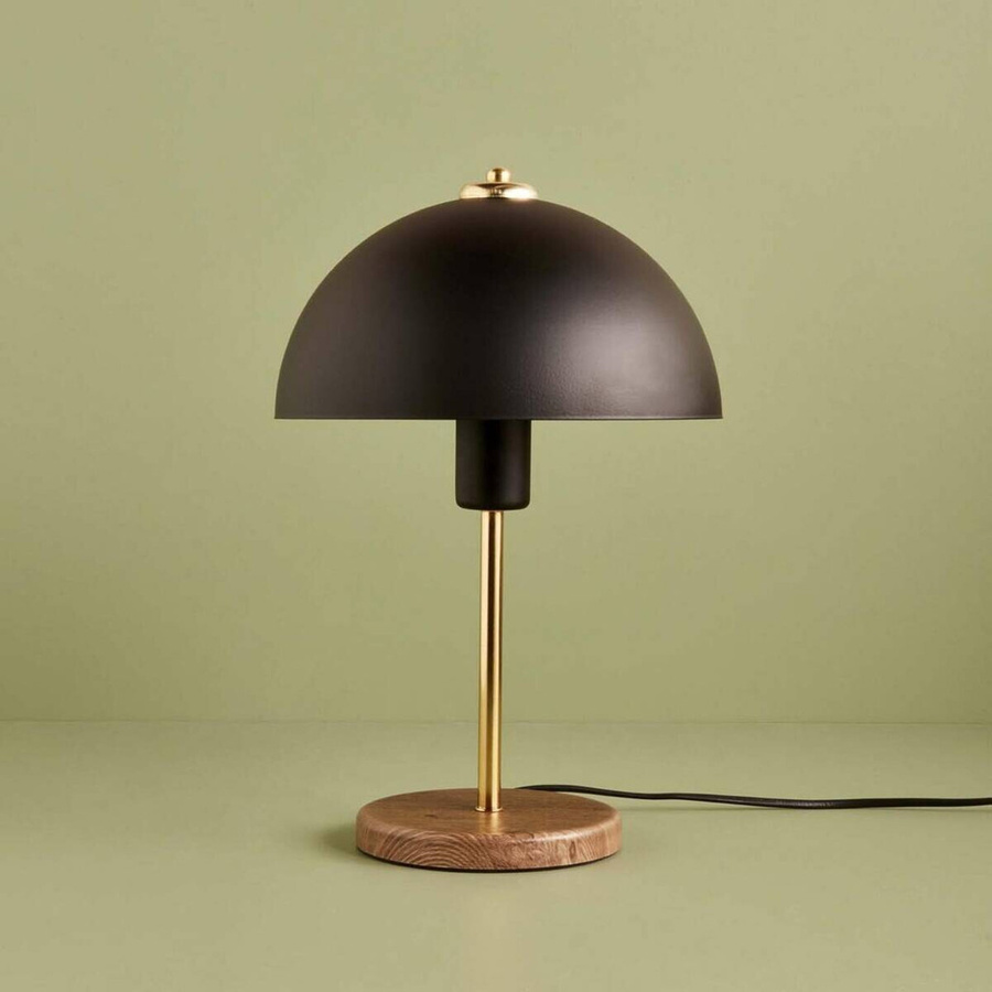 Opviq Tischleuchte modern in Gold und Schwarz aus Metall und MDF mit E27 Fassung, B/H/T: 23 x 35 x 23 cm - Bild 2