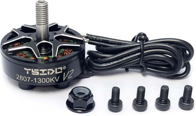 YSIDO Bürstenloser Motor V8 1300KV 2806.5 für Mark4 7-Zoll 8-Zoll 10-Zoll Langstrecken-FPV-Rahmen in Schwarz - Bild 1