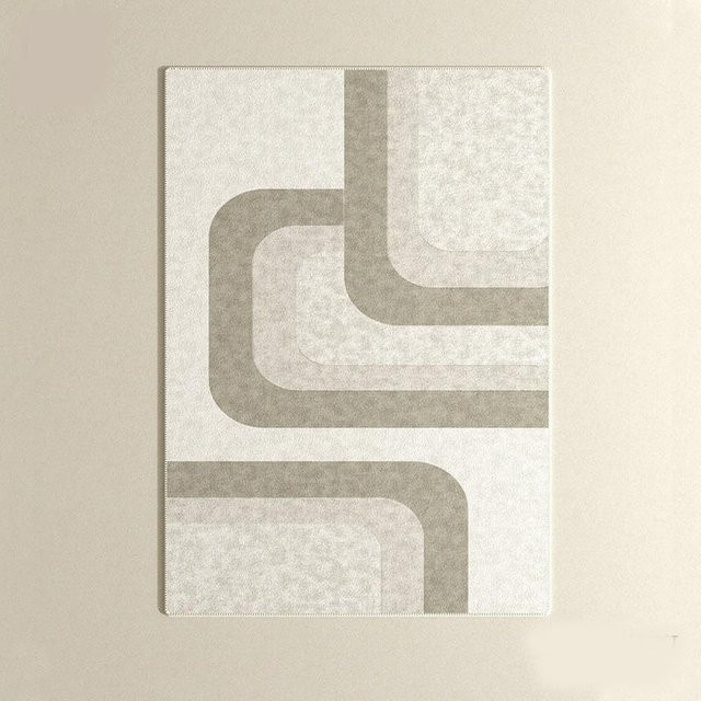 Karpetti Kunstteppich in Beige im modernen nordischen Stil, rutschfest und waschbar, B/T: 40 x 60 cm - Bild 1