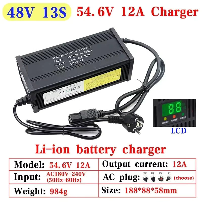 Luxuglow Smart Lithium Batterie für E-Bike und Elektrowerkzeuge, Schwarz, 13S 16S 20S Li-Ion Lipo Akku mit Schnellladefunktion - Bild 2