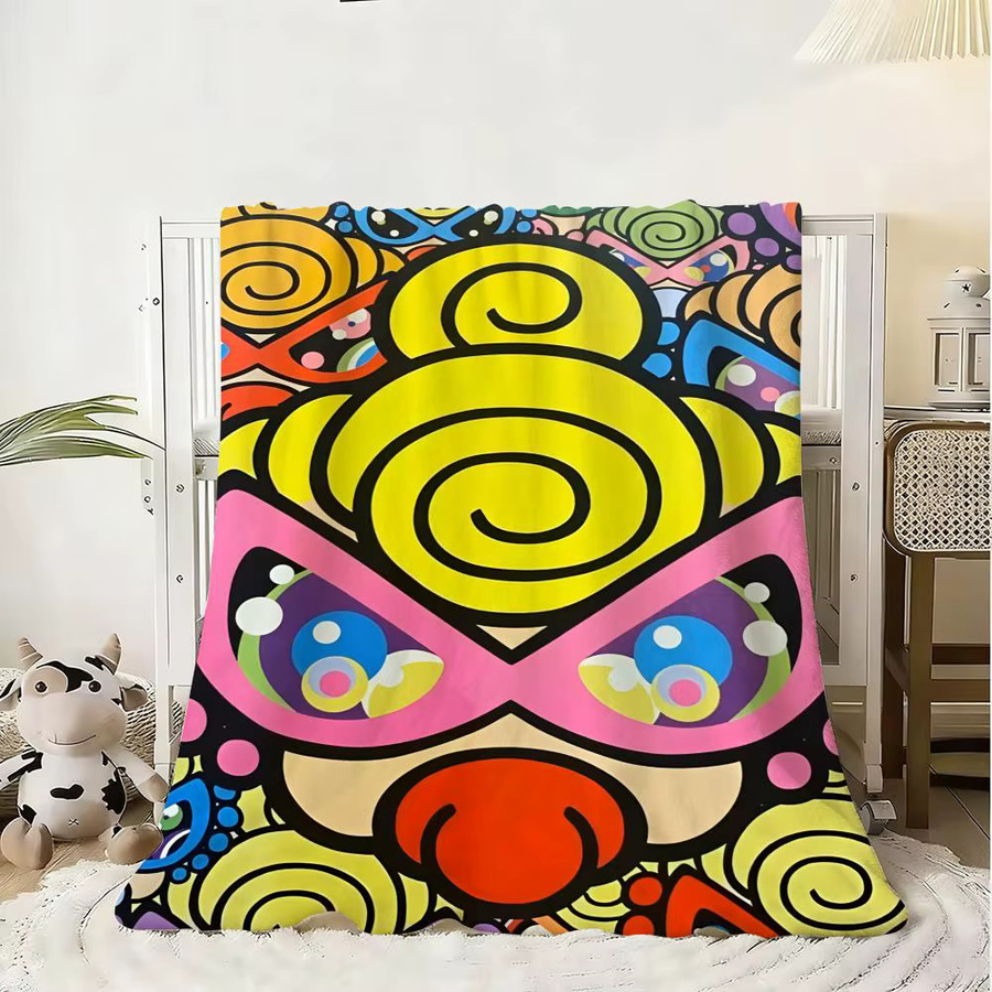 H-Hysteric Mini-Überwurf aus weichem Flanell in Weiß und Multicolour mit geometrischem Muster - Bild 3