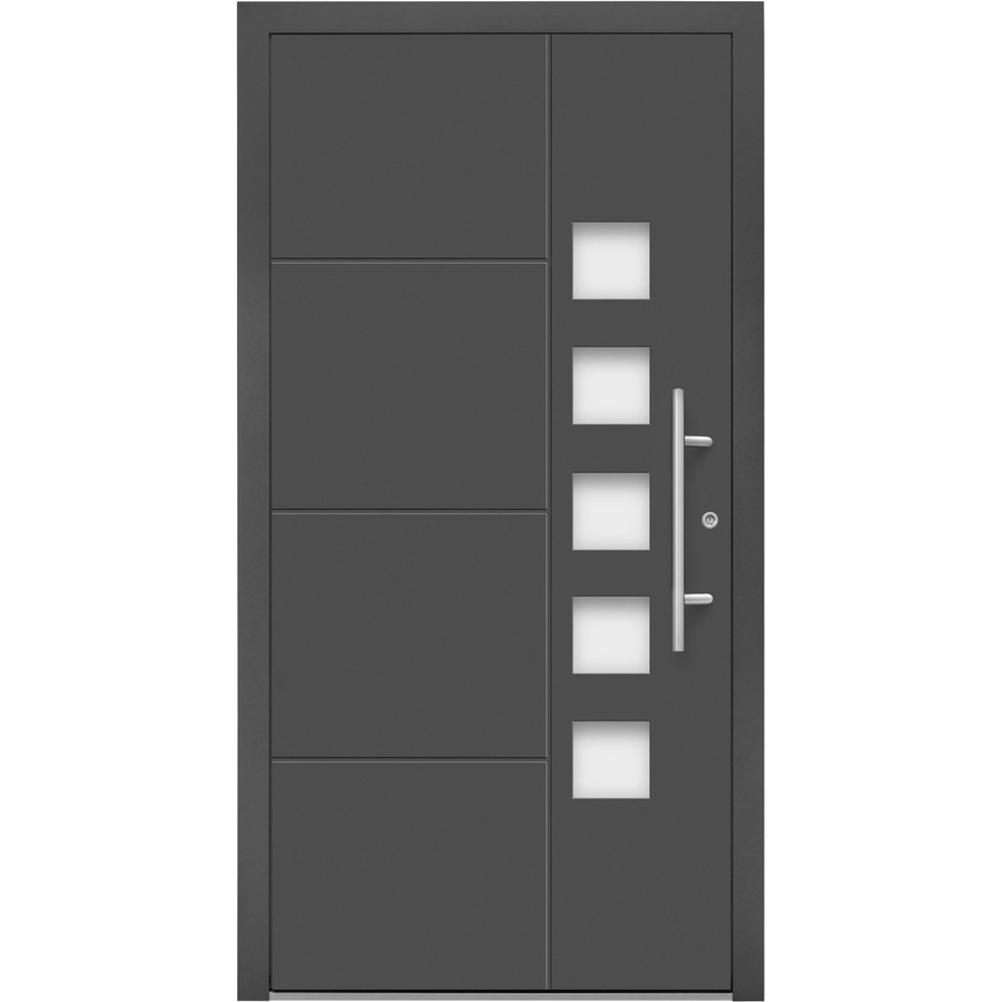 Splendoor Moderno M520/P Aluminium-Haustür mit Glaseinsatz in Anthrazit Metallic, B: 110 cm, H: 210 cm, Anschlag Rechts - Bild 2