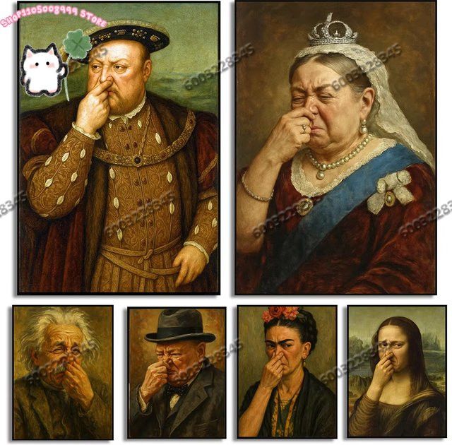 Potdemiel Lustiges Kunst Poster als Leinwandmalerei für dein Zuhause und Badezimmer, Rahmenlos - Bild 1