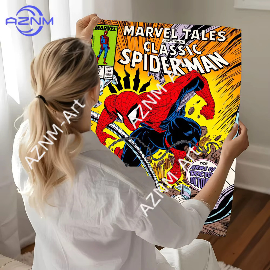 KAYOU Spiderman Graffiti Wandkunst Aquarell Poster in Mehrfarbig - Bild 3