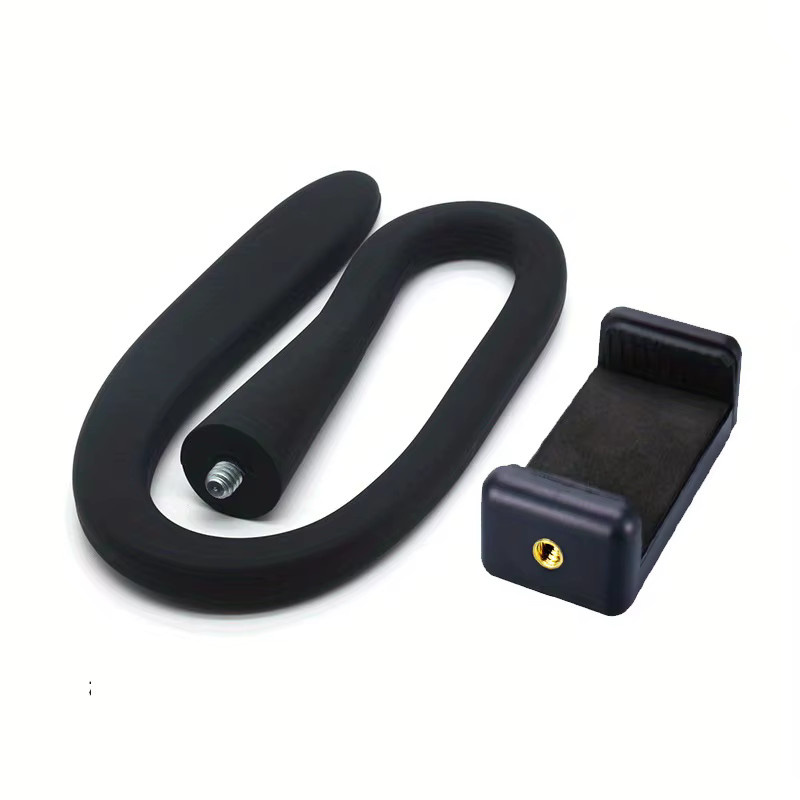 Universelle flexible Schwanenhals-Telefonhalterung in Schwarz als verstellbarer Ständer für Auto, Schreibtisch, Bett und Kinderwagen - Bild 3