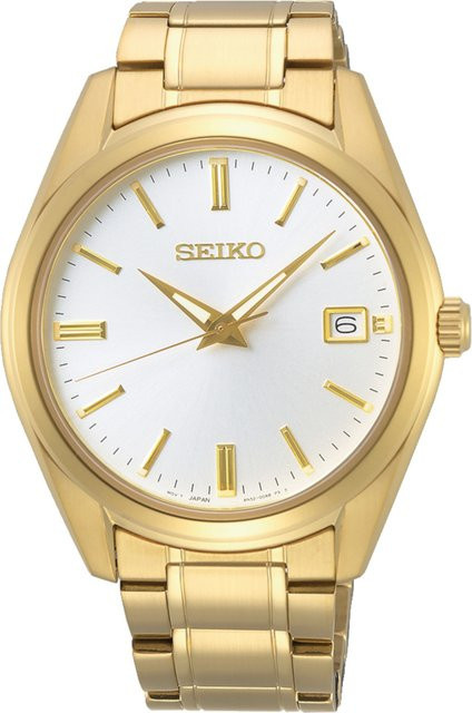 Seiko Armbanduhr, Quarz, Edelstahl, Weiß, 39 mm, Herren - Bild 1