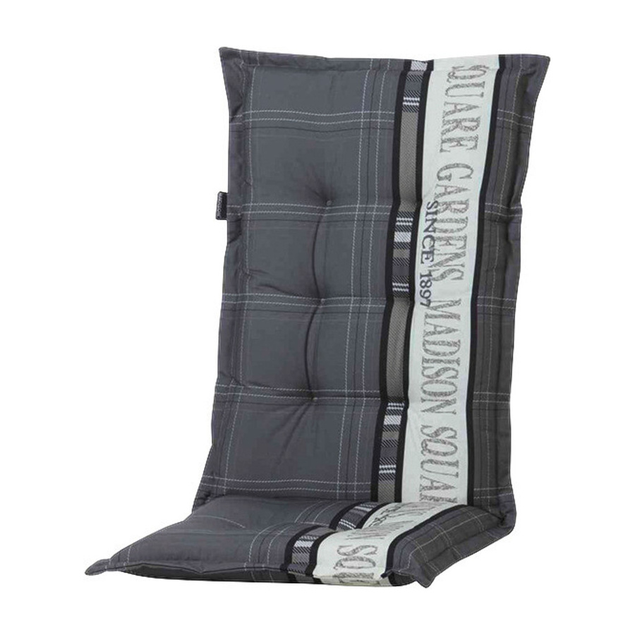 Madison Gartenmöbelauflage grau aus Baumwolle und Polyester, B/H/T: 123 x 8 x 50 cm - Bild 3