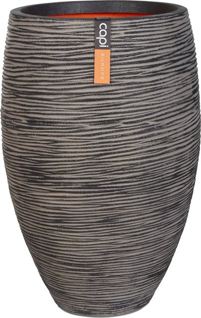 Capi Pflanztopf Nature Rib Elegant Deluxe Riffel Anthrazit Durchmesser: 40 cm, Höhe: 60 cm - Bild 1