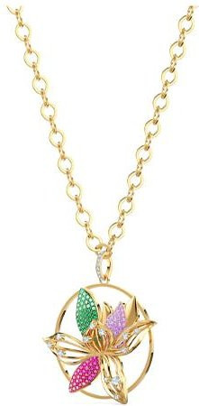 Swarovski Halskette, vergoldet, Gold, Damen, Kristall - Bild 1