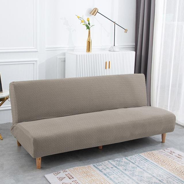 Lellen Jacquard Sofa Schonbezug mit floralem Muster, Beige, Stretch, rutschfest, Breite: 190-210 cm - Bild 1