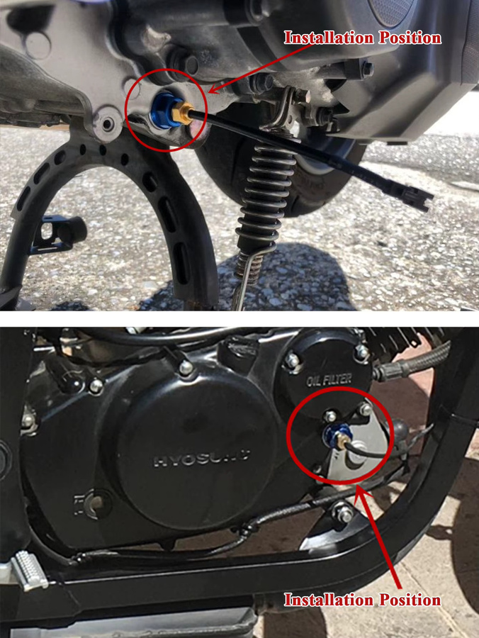KAIUVE Universeller Motorrad Öltemperatursensor mit LCD Digitalanzeige als Mini-Messgerät - Bild 2