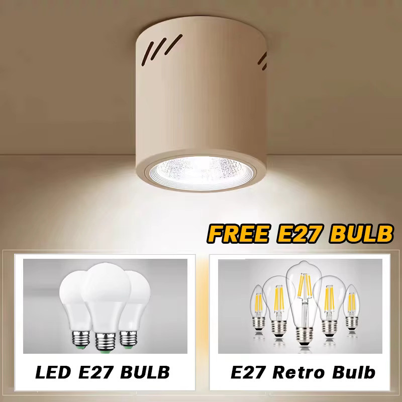 CHENBEN LED Surface Mount Downlight mit E27 Filament Reflector in Aluminium für moderne Innenbeleuchtung - Bild 4