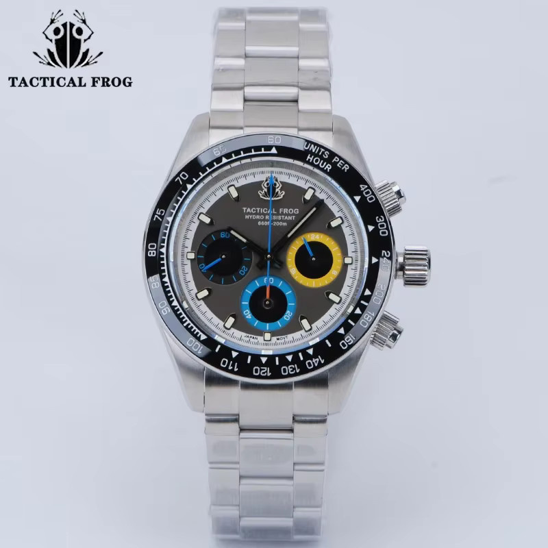 Tactical Frog Fashion Chronograph, Quarz, Edelstahl, Saphirglas, Herren - Bild 5