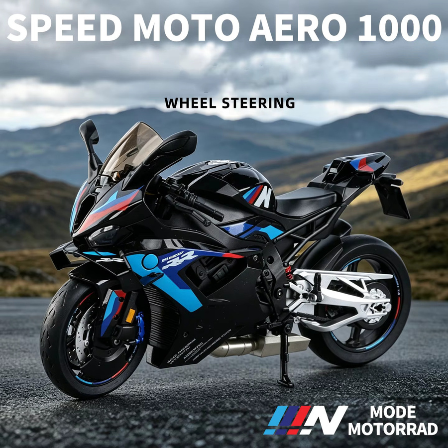WELLY S1000RR Schlüssel-Sprühmodell, Motorrad-Modell, 1:9, mit Sound und Licht - Bild 1