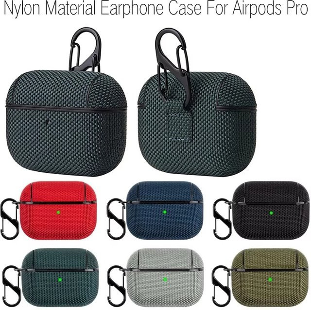 Schutzhülle aus Nylon Textil für Apple AirPods Pro, 1, 2 und 3 Generation, Anti-Fingerabdruck Schutzcase - Bild 1