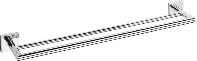Brillantbad META Doppelhandtuchhalter aus Messing in Chrom poliert, B/T/H: 65,5 x 5,5 x 12,0 cm - Bild 1