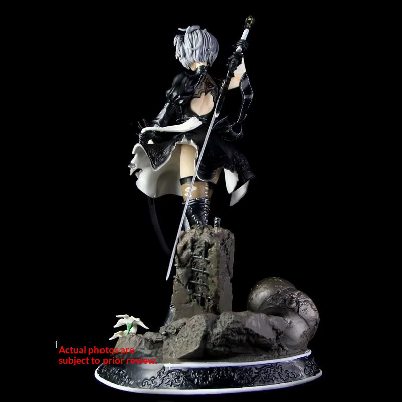 Bandai NieR Automata 2B Anime-Figur aus PVC als Sammlermodell und Desktop-Ornament - Bild 3