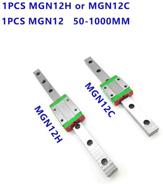 MGN12 Linearführung Schiene mit MGN12H oder MGN12C Block für 3D-Drucker und CNC Maschinen in Silber - Bild 1
