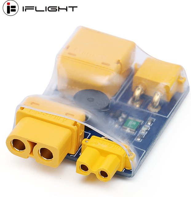 Iflight Intelligenter Rauch-Tester und Sicherheitsstecker XT30/XT60 in Gelb für FPV Renn-Drohnen zum Kurzschlussschutz - Bild 1