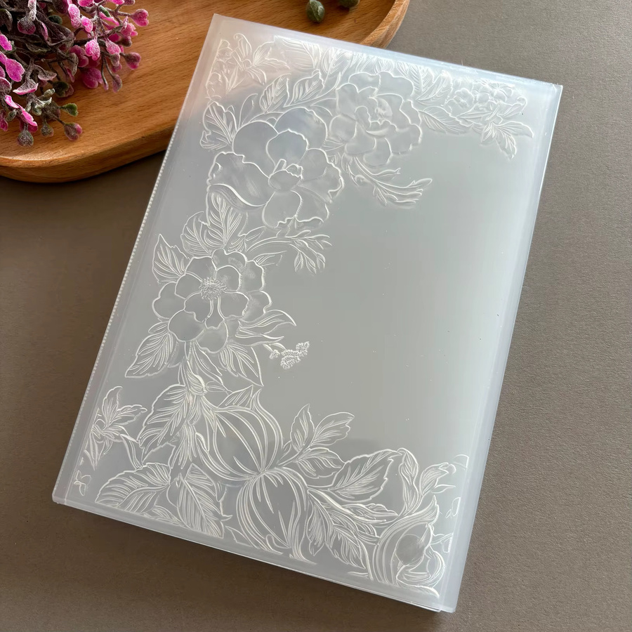 3D-geprägter Ordner Vintage-Blumen Eleganz in Farben aus Kunststoff - Bild 2