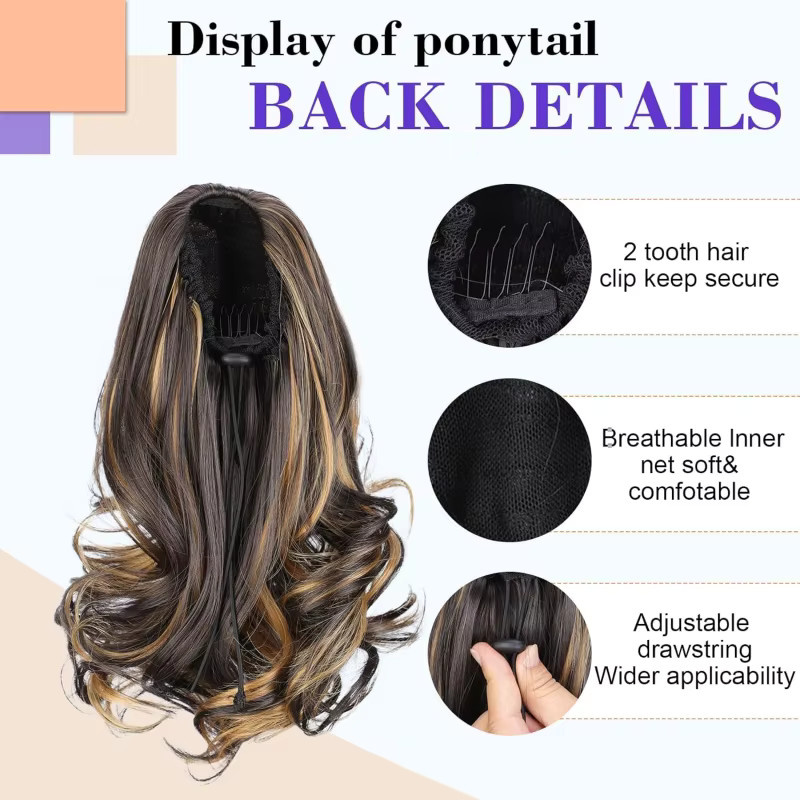 Suri Hair Pferdeschwanz-Haarteil, synthetisch, 25,4 cm - Bild 5