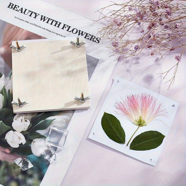Blumenpressen-Set aus Holz für botanische Exemplare und Blätter als DIY-Bastelwerkzeug - Bild 1