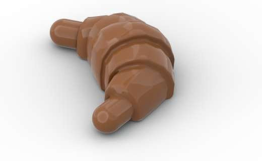 Yiran toy Croissant Bausteine, 10-teiliges Set, hellbraun, ab 6 Jahren - Bild 1