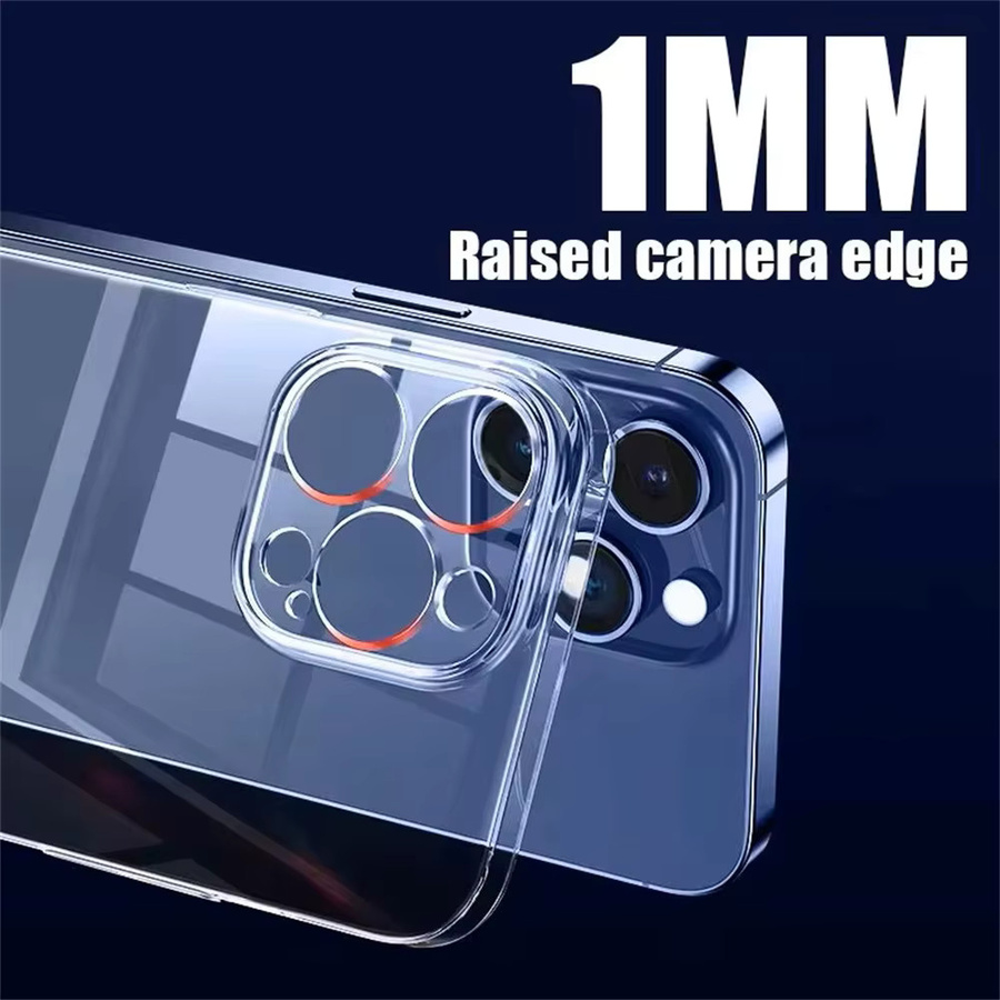 Funda Ultradünne TPU-Schutzhülle für iPhone 16 15 14 13 12 11 Pro Max Plus Mini X XR XS Farbe: Transparent - Bild 3