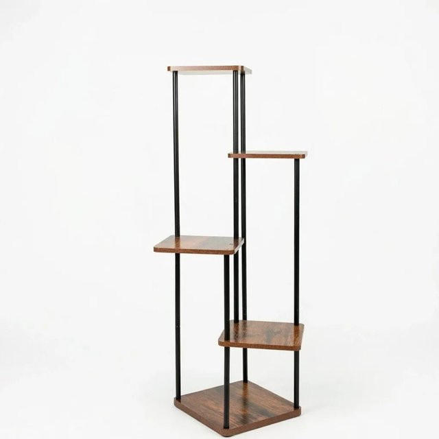 TTL HOME Pflanzenständer TOWER mehrstöckiges Blumenregal in Braun, Höhe: 105 cm, Breite: 55 cm, Tiefe: 55 cm - Bild 1