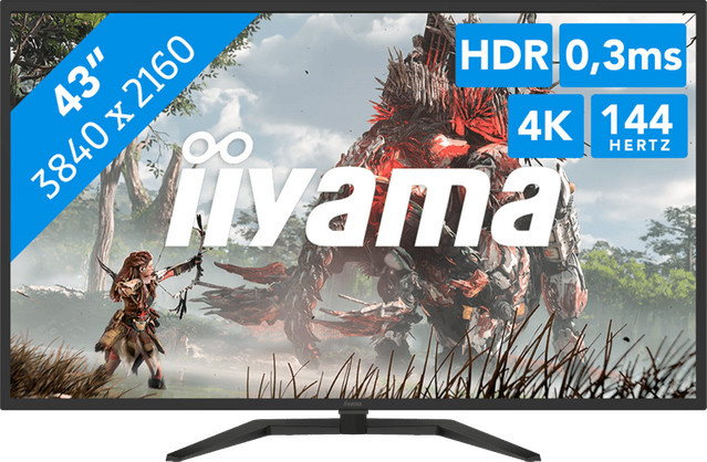iiyama G-Master G4380UHSU-B2 Red Eagle Gaming-Monitor, 43 Zoll, VA-Panel, UHD 4K, 144Hz, 0.4ms MPRT, HDR, FreeSync, Schwarz - Bild 1
