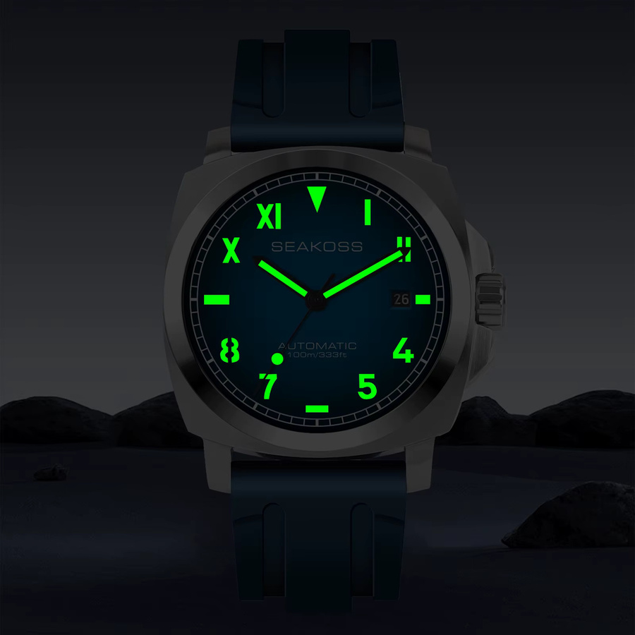 SEAKOSS Armbanduhr, Automatik, Edelstahl, 40 mm, Herren, Blau - Bild 4
