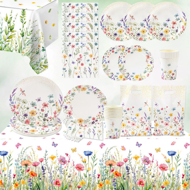 PATIMATE Tischdecke WildFlower in Multicolor für Geburtstag, Party und Hochzeit - Bild 1