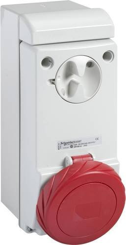 Schneider Electric CEE Wandsteckdose IP65 bündig in Weiß - Bild 1