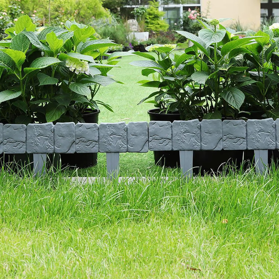 Kunststoff Gartensteine zur Beetbegrenzung und Rasenkante für die Landschaftsgestaltung im Hausgarten - Bild 2