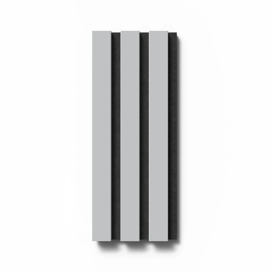 Akustikpaneel Denpanels mit Streifenoptik in Weiß Matt und schwarzem Filz, B: 29,5 cm, H: 15 cm - Bild 2