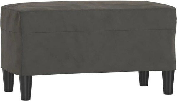 vidaXL Sitzbank aus Samt in Dunkelgrau, B/T/H: 70 x 35 x 41 cm