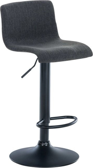 DELUKE Barhocker PESAN in Dunkelgrau, höhenverstellbarer Barstuhl mit Lehne, drehbar, B/T/H: 39 x 36 x 84 cm - Bild 1