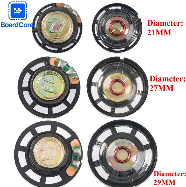5er Set Mini Lautsprecher für Spielzeug und DIY Projekte, 0,25 Watt, 8 Ohm, Schwarz - Bild 1