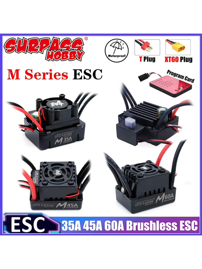 Surpass Hobby M Serie Wasserdichter bürstenloser Regler, XT60 Stecker - Bild 3