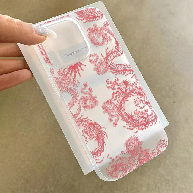 Stoßfeste Handyhülle mit Cartoon Laser Drachen Design in Pink, Mattiert und Transparent für iPhone 16 15 14 13 12 11 Pro Max Plus X XR 7 8 - Bild 1