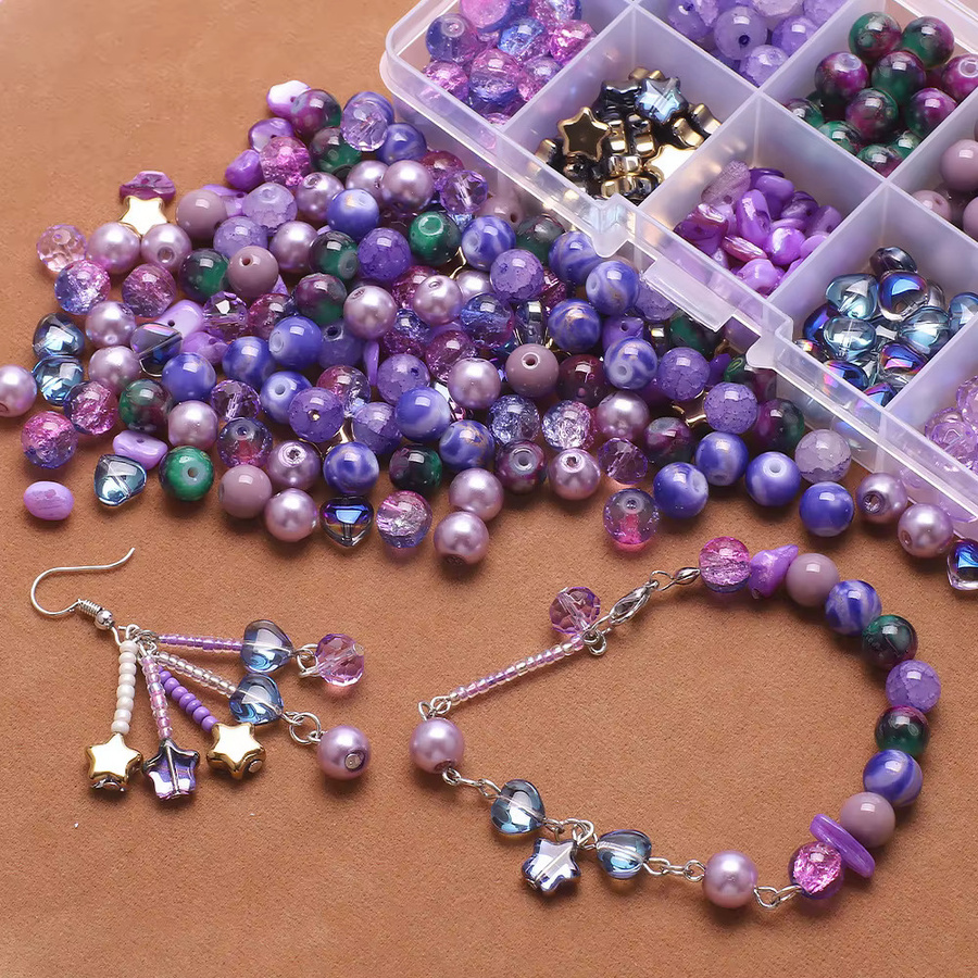 ZHUBI Schmuckzubehör-Set, 10-Fächer-Box, Mikro-Glasperlen, DIY - Bild 4