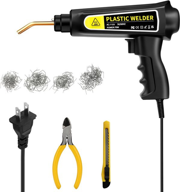Kkmoon Kunststoffschweißgerät 70 W Heißhefter-Reparaturset in Schwarz zur Reparatur von Kunststoffrissen und Autostoßstangen - Bild 1
