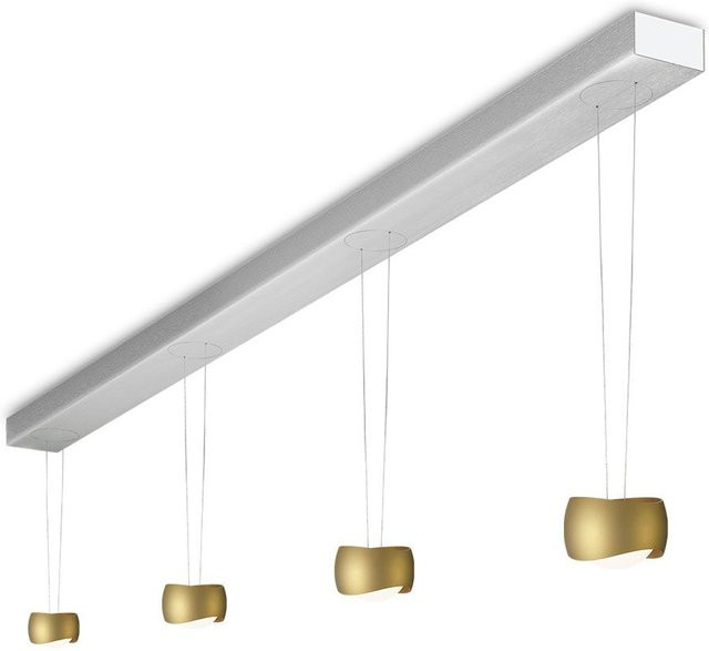 Oligo Curved Slack-Line LED-Pendelleuchte 4-flammig in Bronze aus gebürstetem Aluminium mit Tunable White und Casambi-Steuerung - Bild 1