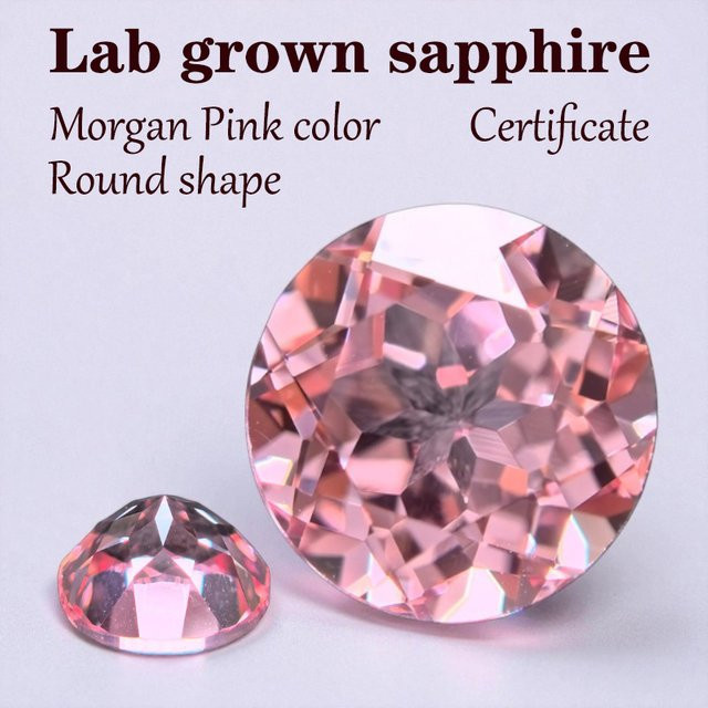 CHAOPAIZHIWU Charm, Saphir, Morgan-Rosa, runde Form - Bild 1