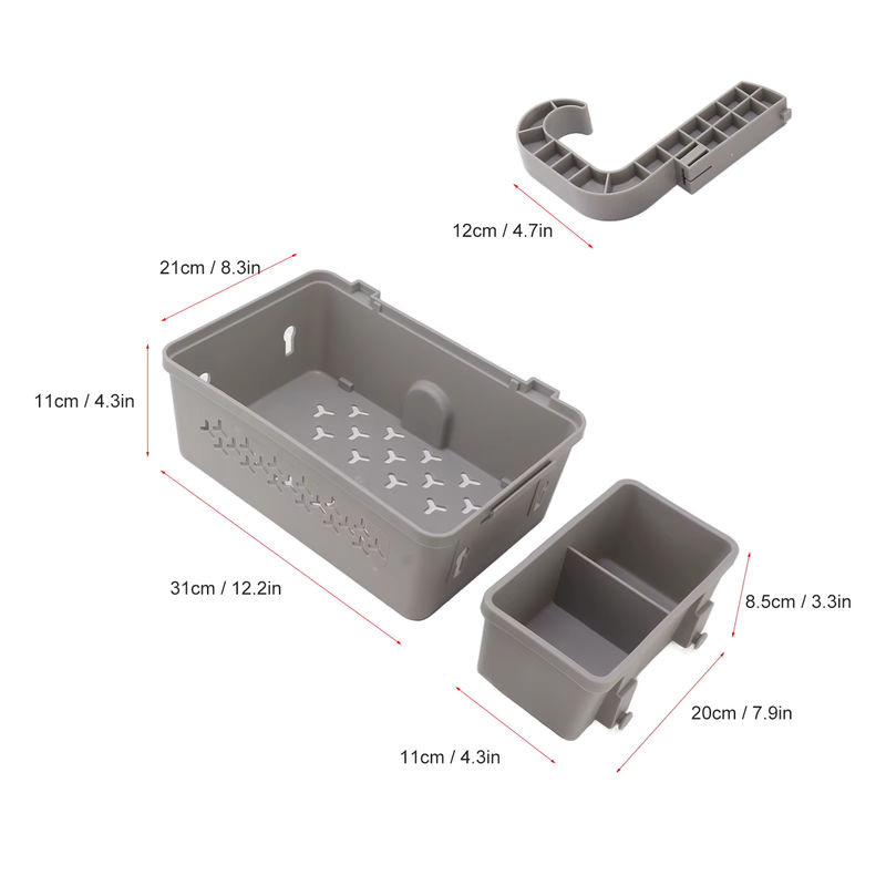 Fdit Pool-Aufbewahrungskorb mit Getränkehalter, B/T/H: 31,0 x 21,0 x 11,0 cm - Bild 6