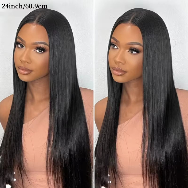 FIUMER Wear And Go 13X4 HD Lace Front Perücke, Brasilianisches Echthaar, Glatt, 200% Dichte, Unisex - Bild 4