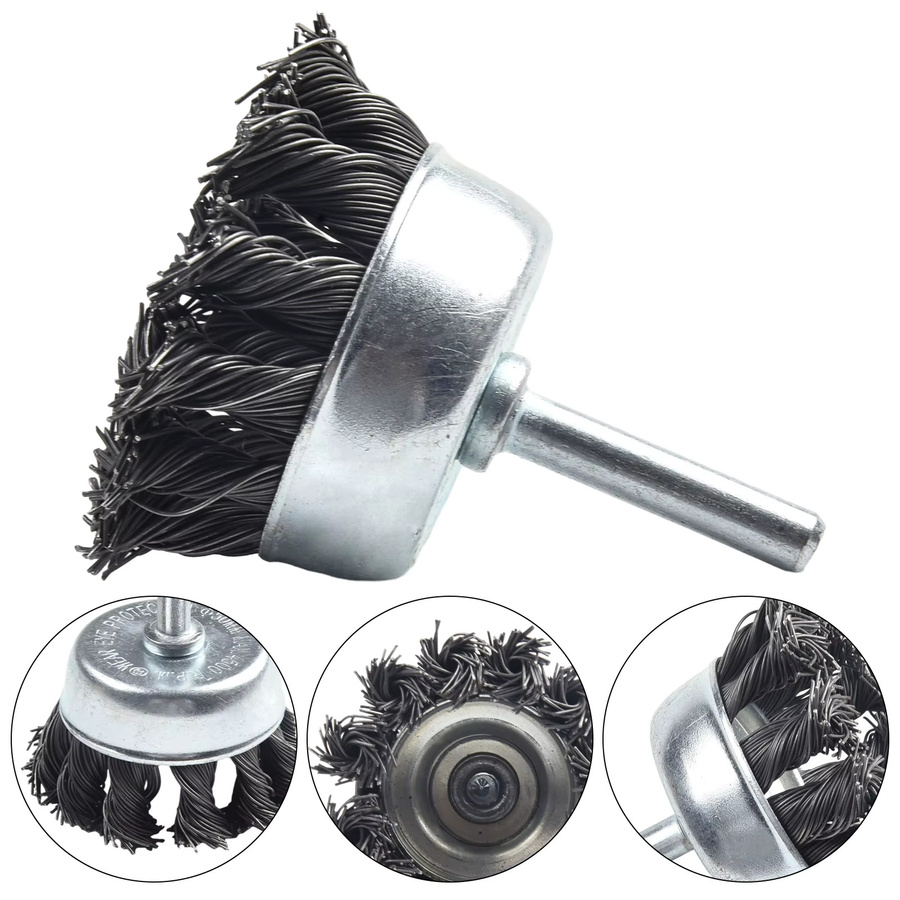 Vibratite Drahtbürste Bohraufsatz aus Metall mit 1/4 Zoll Schaft für die Rostentfernung in Silber - Bild 6
