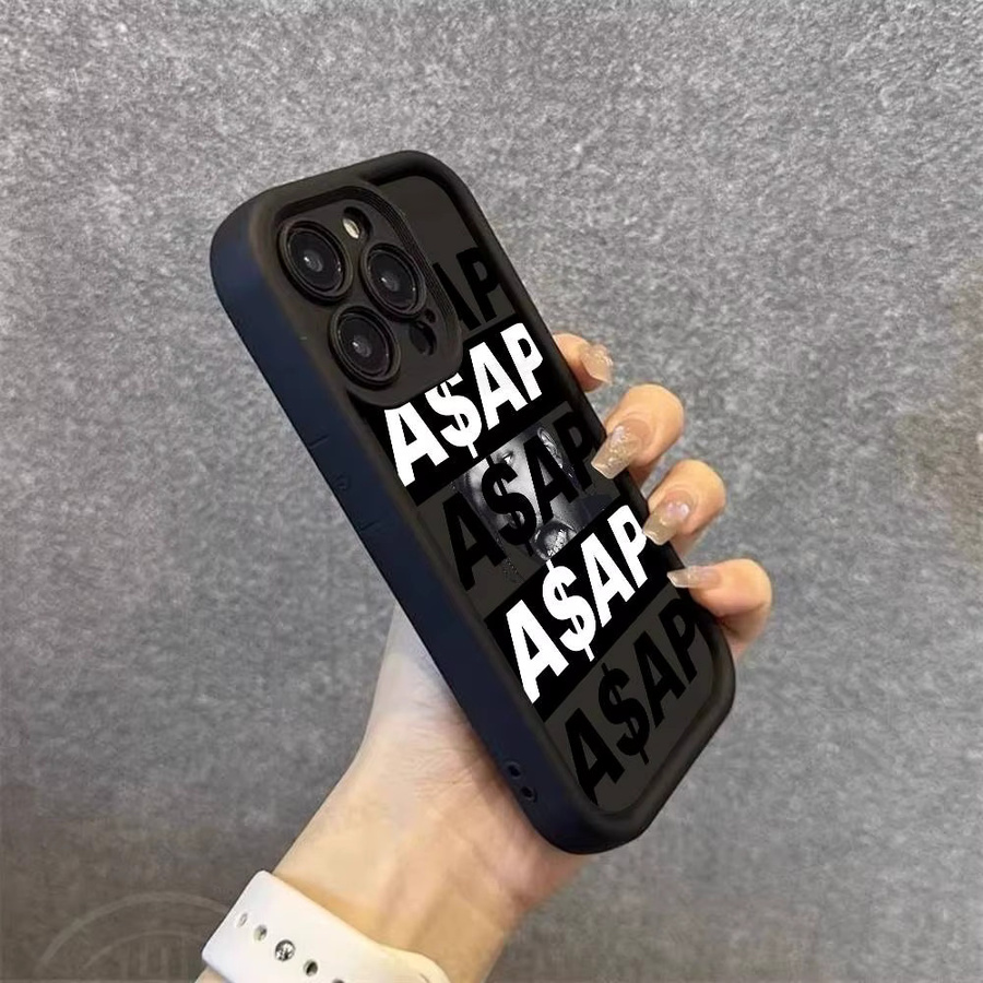 Stoßfeste Silikon Handyhülle Rapper A-Asap R-Rocky für Apple iPhone (Modelle: 17, 16, 15, 14, 13, 12, 11 Plus Pro Max) in Schwarz - Bild 3