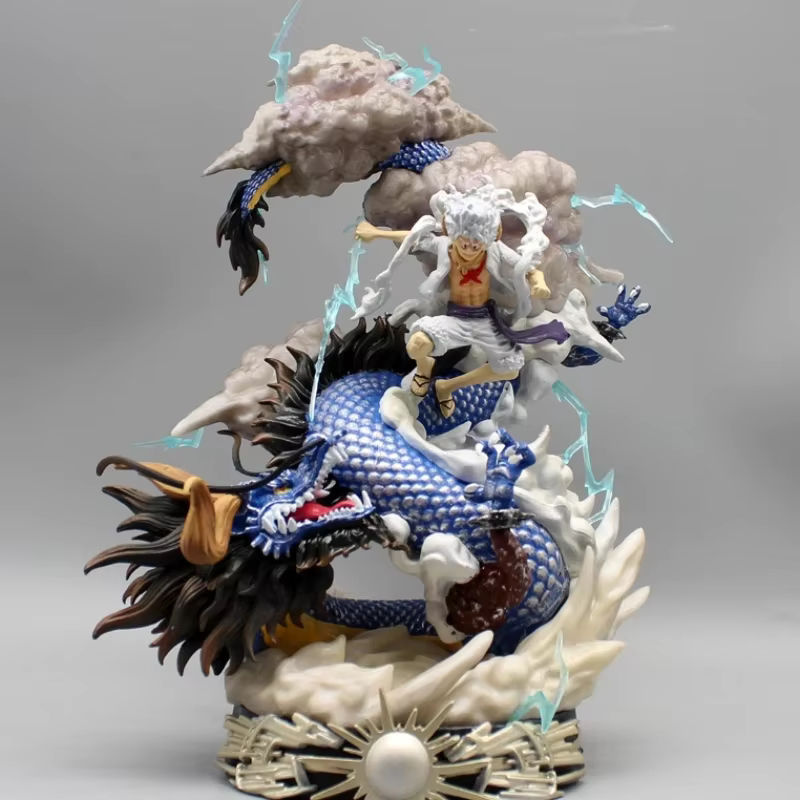 Bandai Anime Figur Ruffy Gear 5 Nika vs Kaido Action Figur aus Kunststoff, mehrfarbig, Höhe: 55 cm - Bild 2